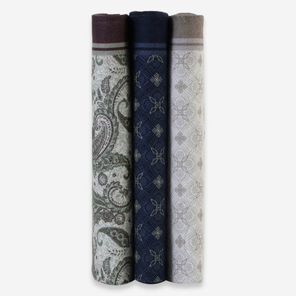 Men’s Silcora Cotton Handkerchiefs | 100% Pure Cotton | Soft & Absorbent | Pack of 3 | Regular - Size