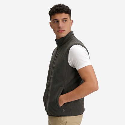 Men’s Dk.Grey Sleeveless Polar Jacket (Pack of 1)