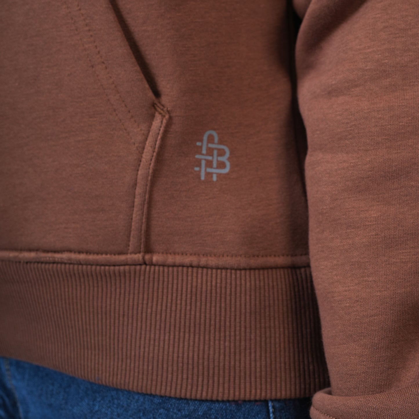 Women Half Zipper Sweatshirt (Brown)