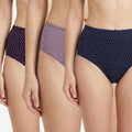 Women's Cotton Mid-Waist Full Coverage Printed Hipster Panties - (Pack of 3)
