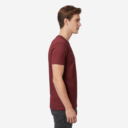 DK.Maroon  Round Neck Half Sleeves T-Shirt for Men