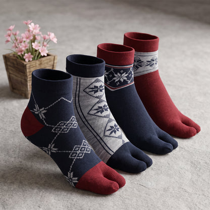 Women Woolen Ankle Length Thumb Socks - PO4