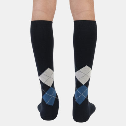 Men's Platinum Premium Woolen Long Socks (Navy)