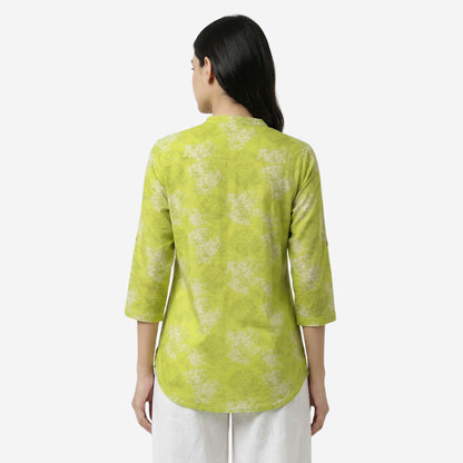 Lemon Women Floral Printed Short Kurti – Stylish & Comfortable (Pack of 1)