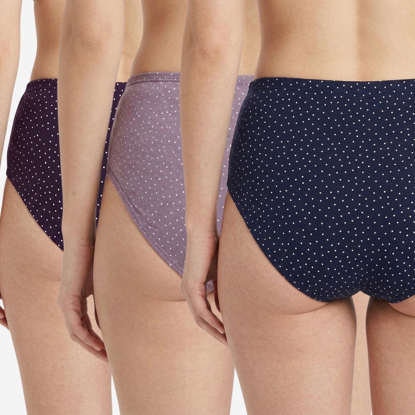 Women's Cotton Mid-Waist Full Coverage Printed Hipster Panties - (Pack of 3)