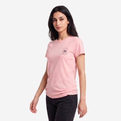 Bonjour Women’s  Round Neck Cotton Printed T-Shirt |  Half Sleeve Regular Fit Comfortable Tee
