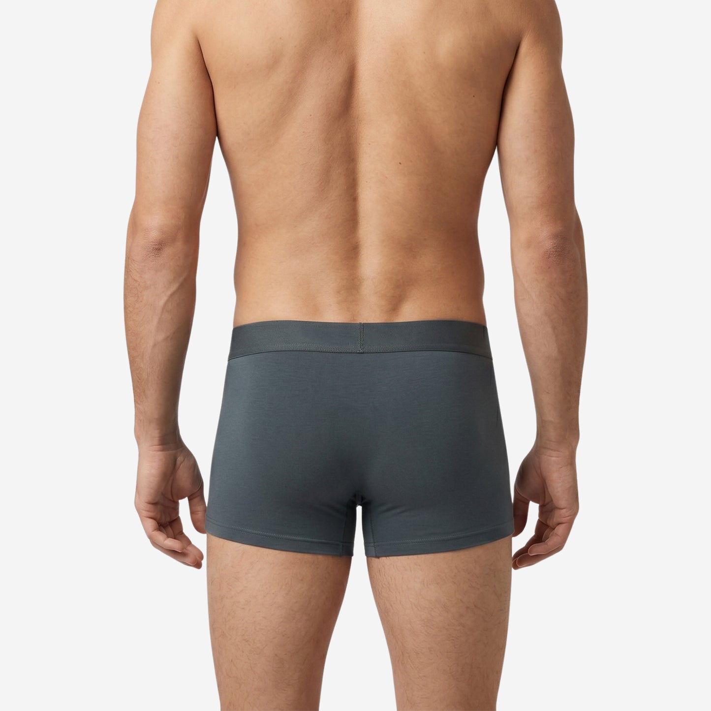 Men's Stone Grey Micro Modal Seamless Trunks with Boncel Technology