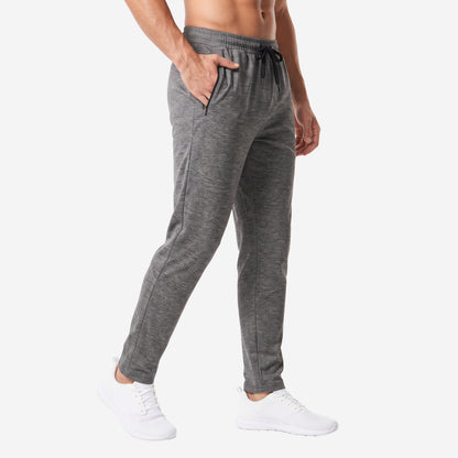 Bonjour Men’s Athletic Track Pants | Polyester Blend Sports Joggers with Drawstring Waist & 2 Zipper Pockets | Gym, Running & Workout Pants