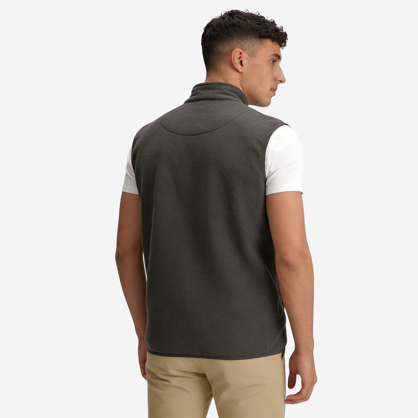 Men’s Dk.Grey Sleeveless Polar Jacket (Pack of 1)