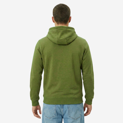 Relaxed Fit Printed Pullover Hoodie for Men (Olive)