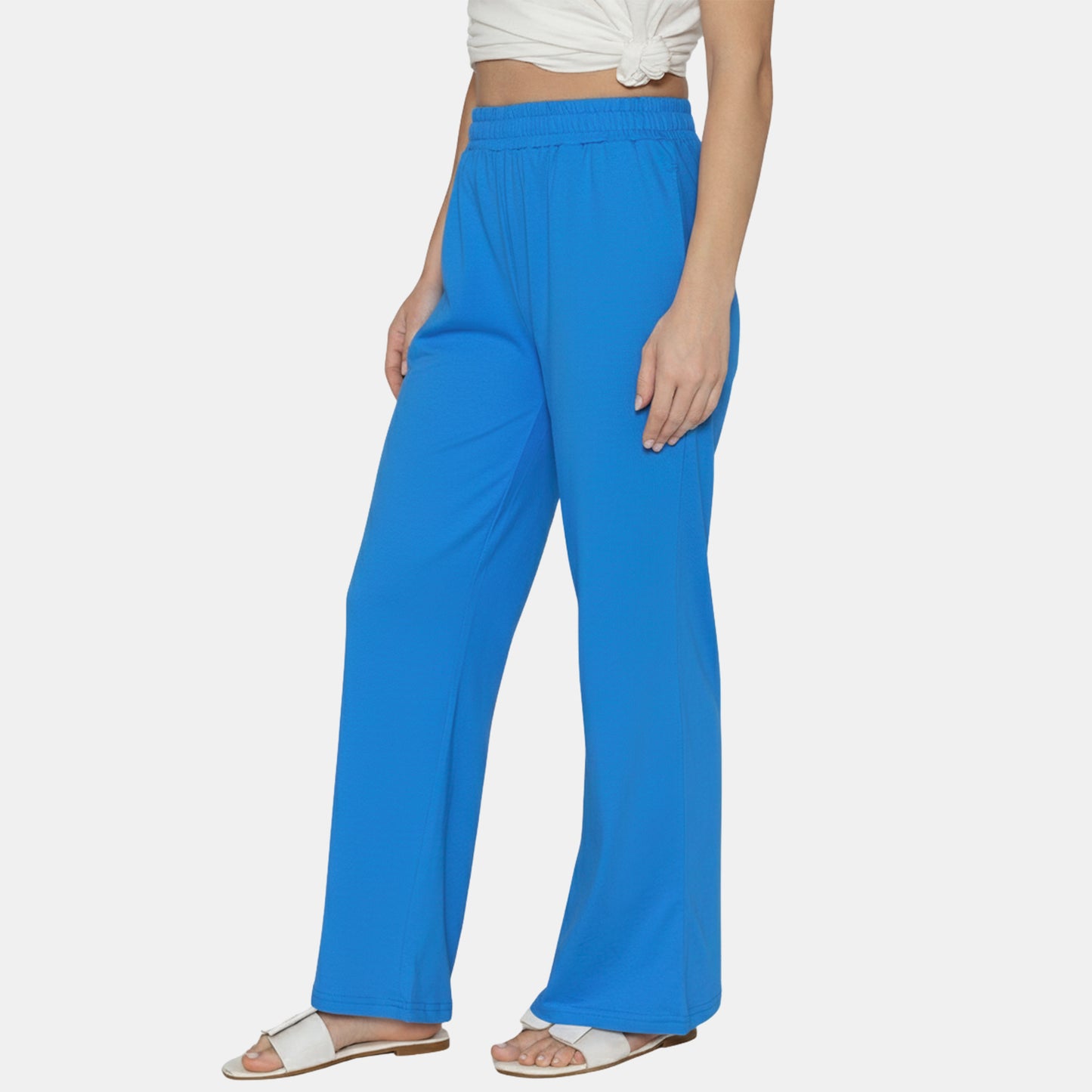 Women Flared Pants (Turquoise)