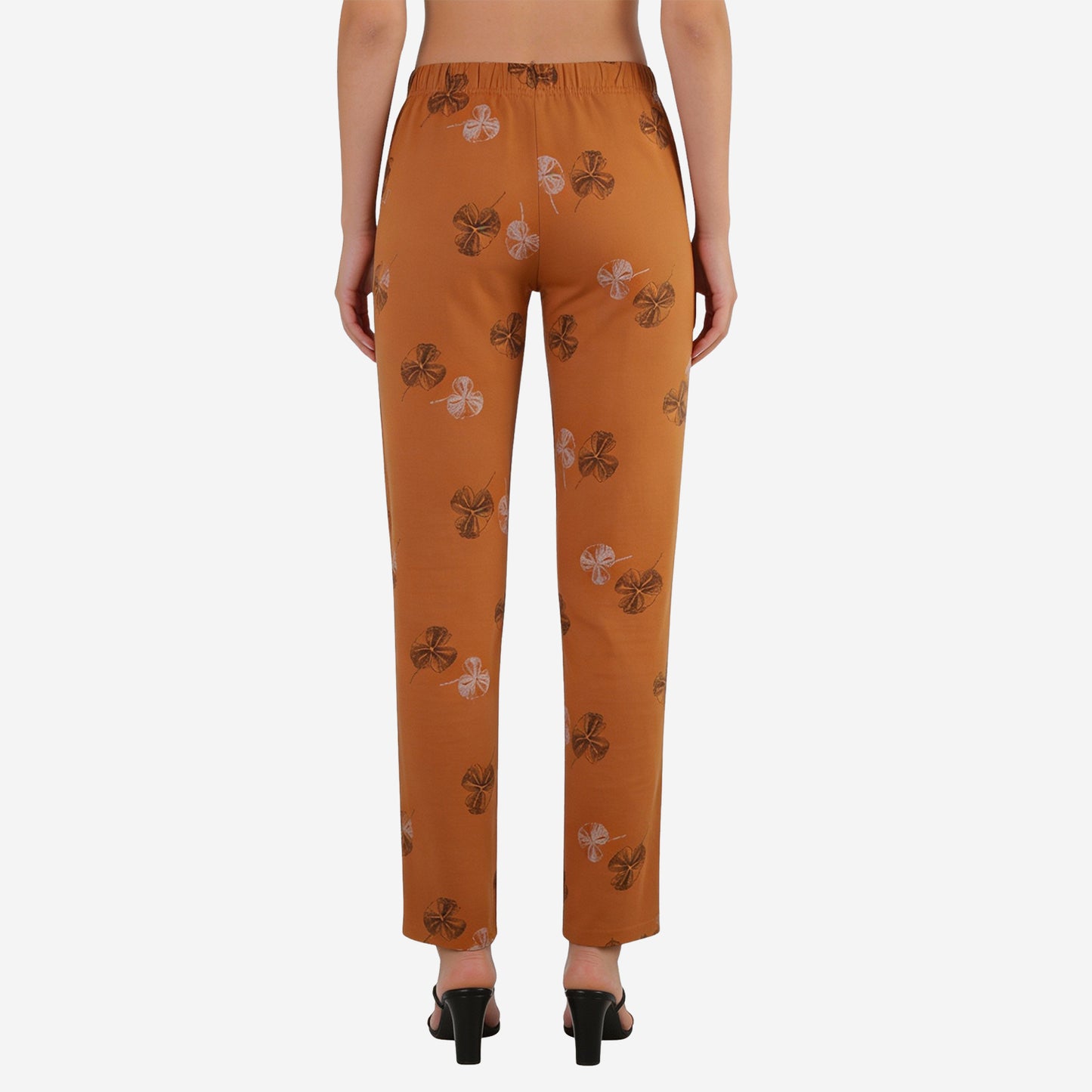 Women Printed Relaxed-Fit Lower - Tan