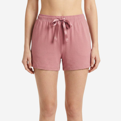 Women's Regular Fit Solid Dk.Pink Cotton Shorts