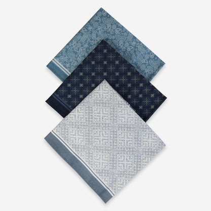 Men’s Silcora Cotton Handkerchiefs | 100% Pure Cotton | Soft & Absorbent | Pack of 3 | Regular - Size