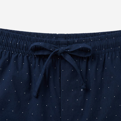 Women Regular Fit Navy Cotton Boxer Shorts