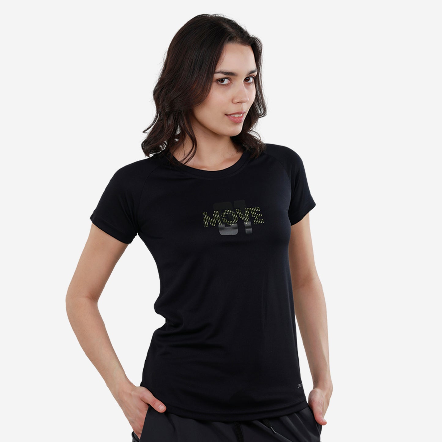 Women Knitted Fabric Regular Fit Short Sleeve Tee/T-shirt - Navy