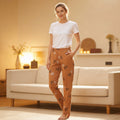Women Printed Relaxed-Fit Lower - Tan