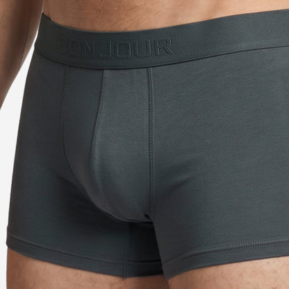 Men's Stone Grey Micro Modal Seamless Trunks with Boncel Technology