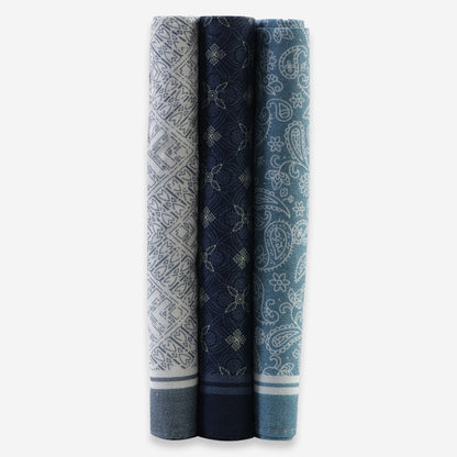 Men’s Silcora Cotton Handkerchiefs | 100% Pure Cotton | Soft & Absorbent | Pack of 3 | Regular - Size