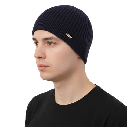 Men's Woolen Winter Cap (Navy)
