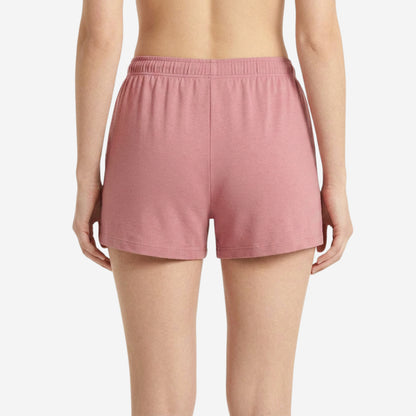 Women's Regular Fit Solid Dk.Pink Cotton Shorts