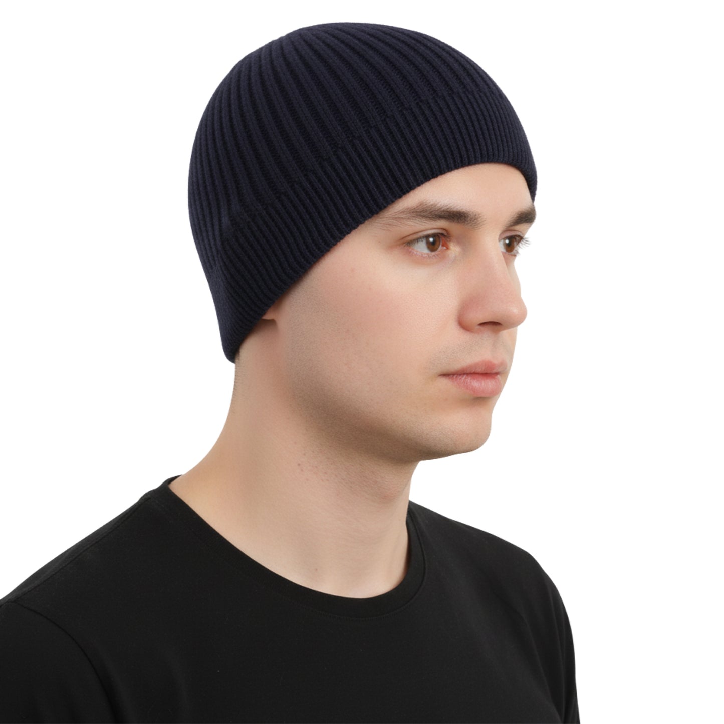 Men's Woolen Winter Cap (Navy)