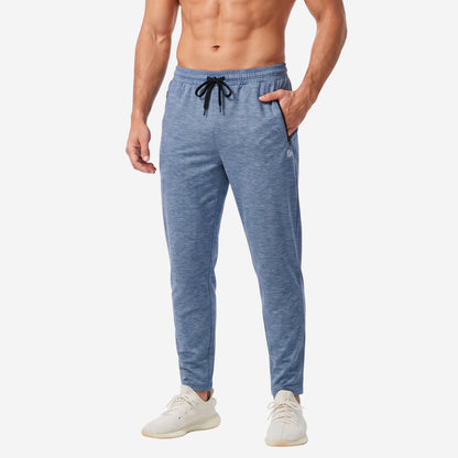Bonjour Men’s Athletic Track Pants | Polyester Blend Sports Joggers with Drawstring Waist & 2 Zipper Pockets | Gym, Running & Workout Pants