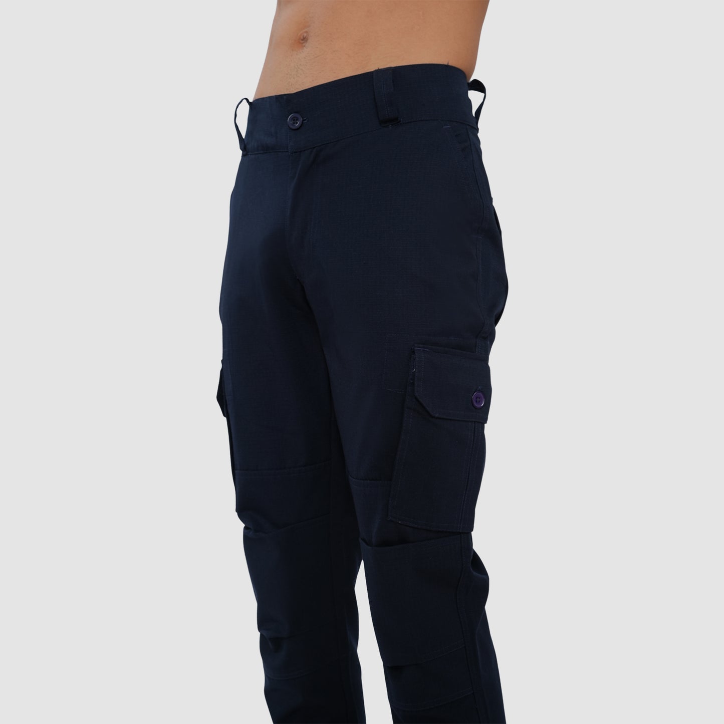 Men's Premium Cotton Cargo Pants (Navy)