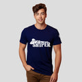 Bontact SNIPER Round-Neck Half Sleeve T-Shirt (Navy)