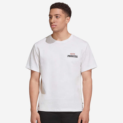 Men’s Printed Round‑Neck T‑Shirt (White)