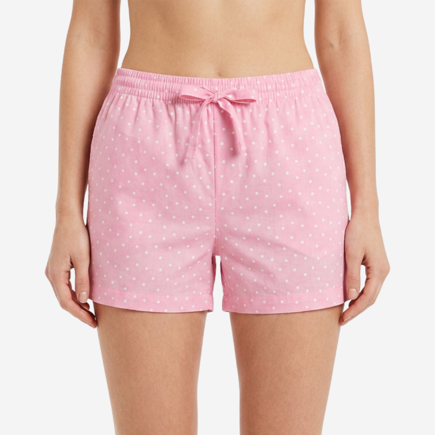 Women Regular Fit Lt.Pink Cotton Boxer Shorts