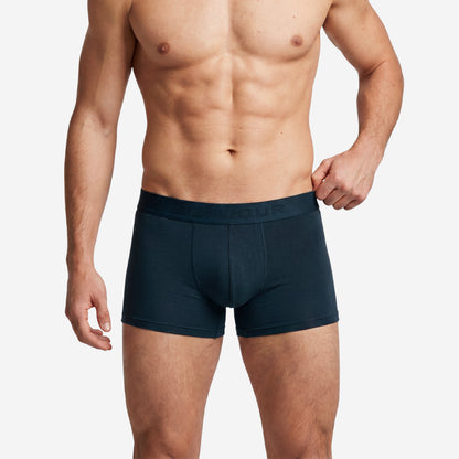 Men's Navy Micro Modal Seamless Trunks with Boncel Technology