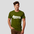 Bontact SNIPER Round-Neck Half Sleeve T-Shirt (Grass Hopper)