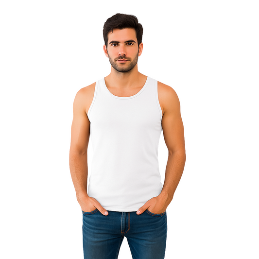 Bamboo White Vest for Men - Pack of 1
