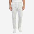 Men’s Cotton Printed Pyjama with White and Grey Stripes