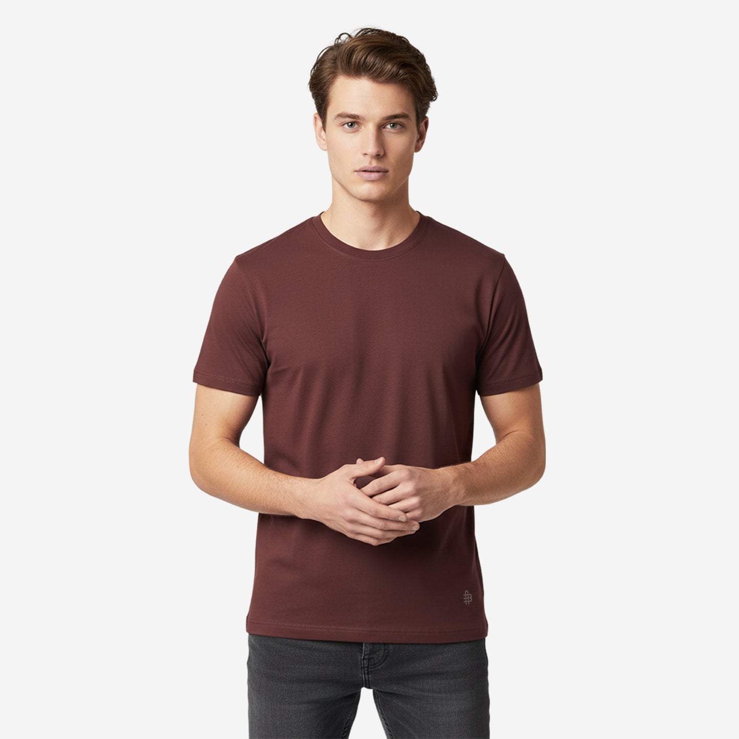 Chocolate Truffle Round Neck Half Sleeves T-Shirt for Men