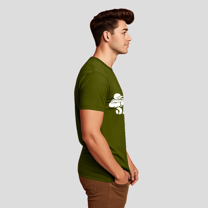 Bontact SNIPER Round-Neck Half Sleeve T-Shirt (Grass Hopper)