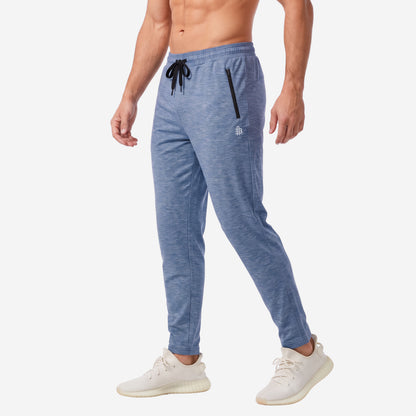Bonjour Men’s Athletic Track Pants | Polyester Blend Sports Joggers with Drawstring Waist & 2 Zipper Pockets | Gym, Running & Workout Pants