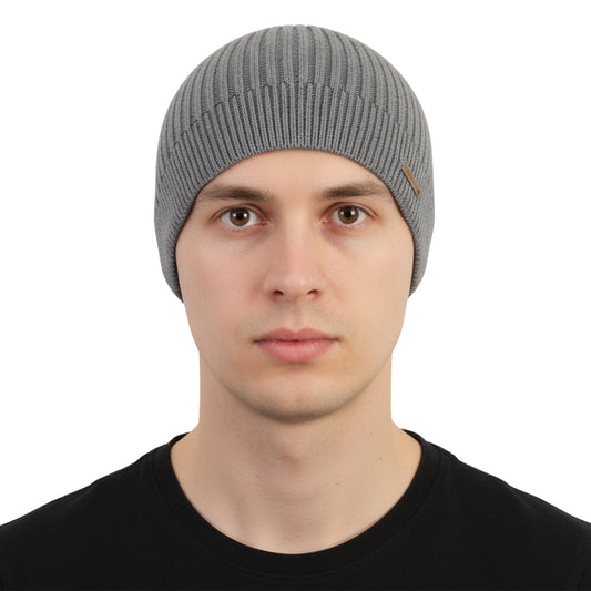 Men's Woolen Winter Cap (Grey Mel)