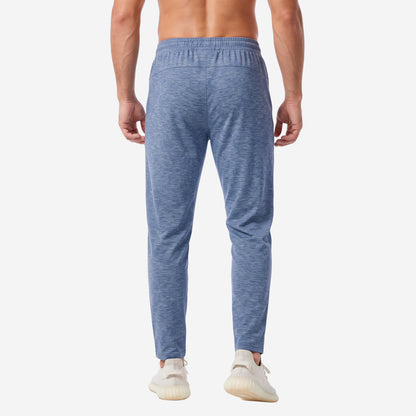 Bonjour Men’s Athletic Track Pants | Polyester Blend Sports Joggers with Drawstring Waist & 2 Zipper Pockets | Gym, Running & Workout Pants