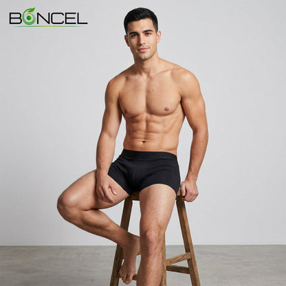 Men's Black Micro Modal Seamless Trunks with Boncel Technology