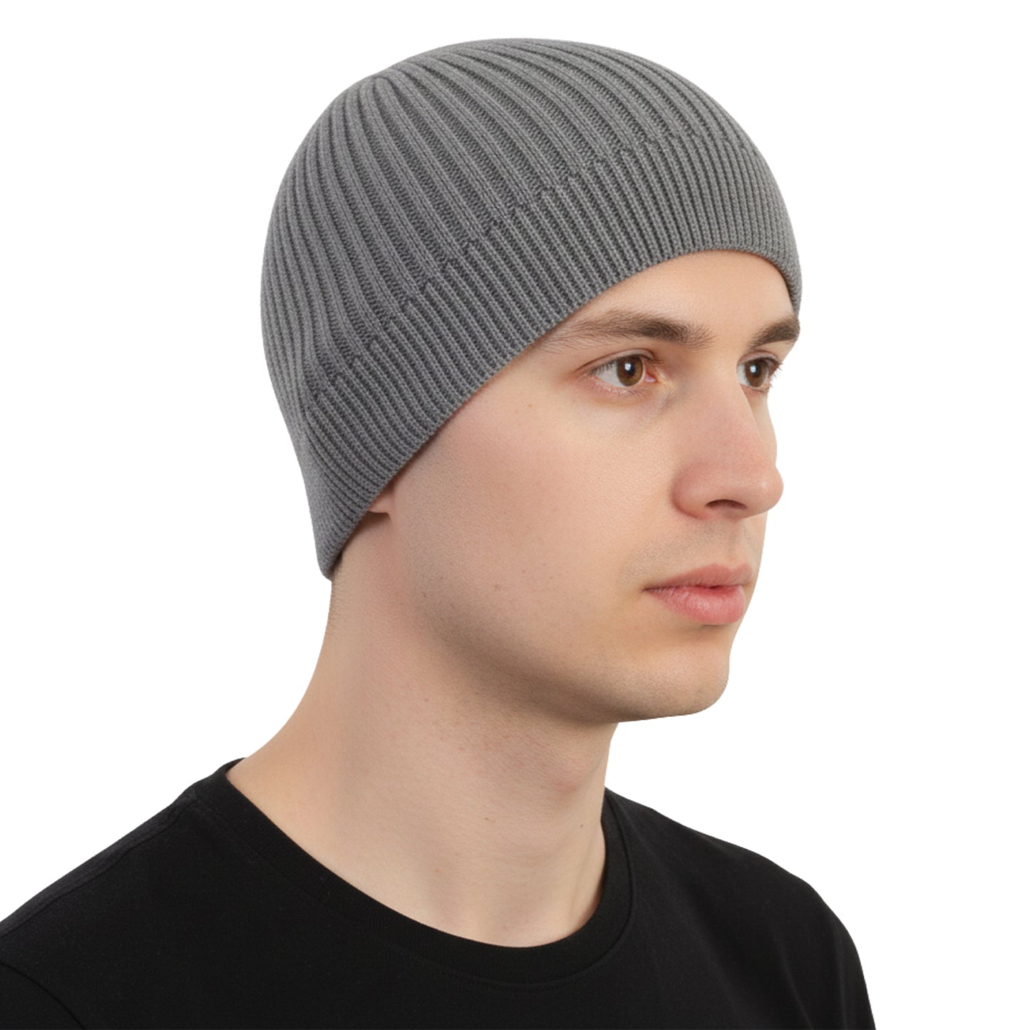 Men's Woolen Winter Cap (Grey Mel)