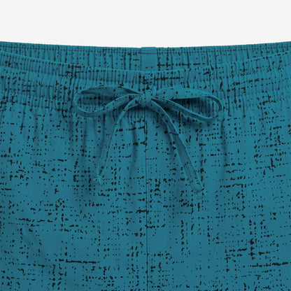 Women Regular Fit Teal Blue Cotton Boxer Shorts