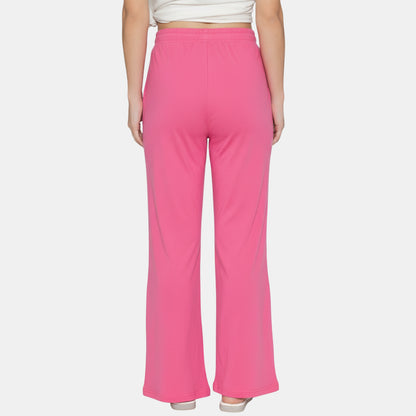 Women Flared Pants (Bright Rose)