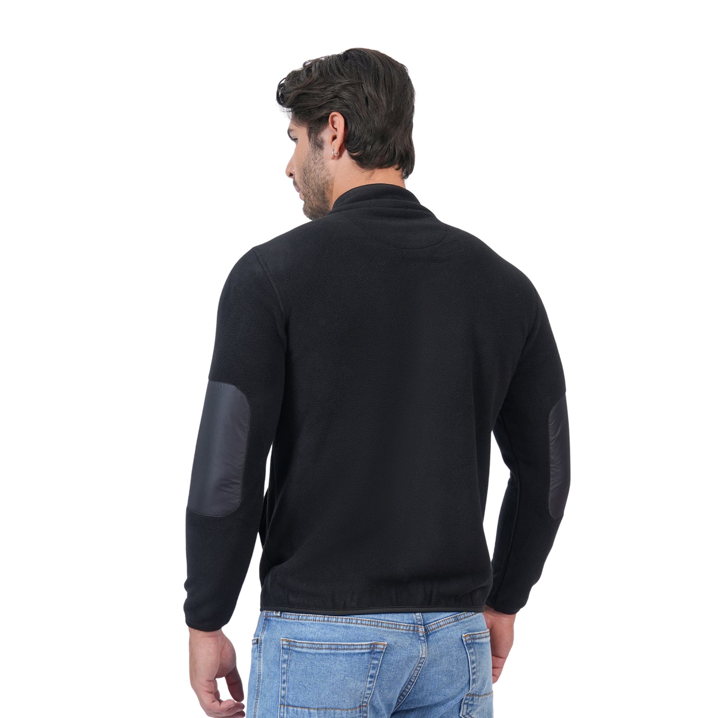 Men’s Full Zip Winter Sweatshirt Jacket (Black)