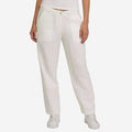 Women Linen Comfort Pants - (Ivory)