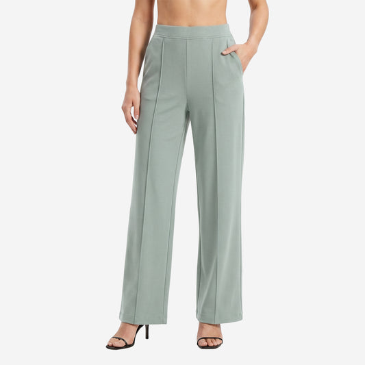Women Solid Lt.Grey Straight Pants