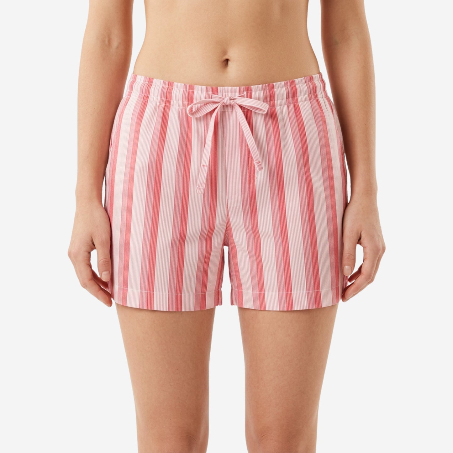 Women Regular Fit Red & Pink Cotton Boxer Shorts