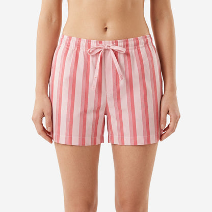 Women Regular Fit Red & Pink Cotton Boxer Shorts