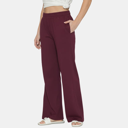 Women Flared Pants (Deep Plum)